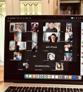 Screenshot of a Zoom call with multiple participants during a Power Hour coaching session for entrepreneurs.