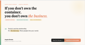 own your content container to build a business that compounds