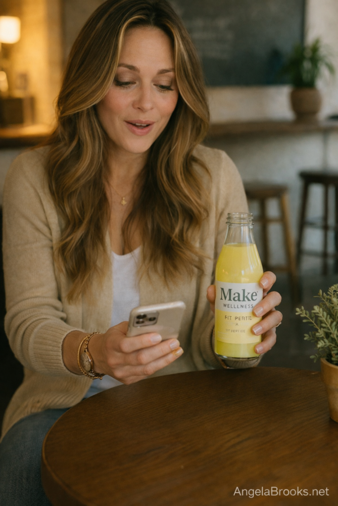 is passive income real — woman checking phone at coffee shop seeing income notification