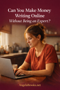 can you make money writing online — woman at laptop starting from zero