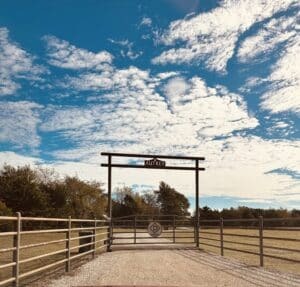 Ranch gate outside Sulphur Springs on our family trip to Texas